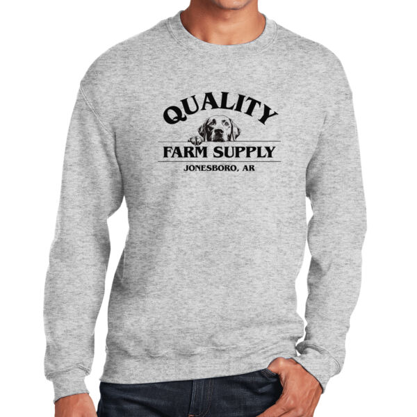 QFS Dog - Black - Heavy Blend Crewneck Sweatshirt Thumbnail